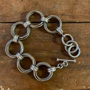 Silpada 925 silver 8 inch long bracelet; retired